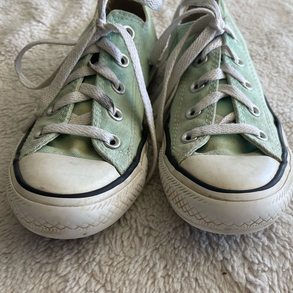 Converse low top mint green aqua canvas lace up sneakers - Picture 11 of 11